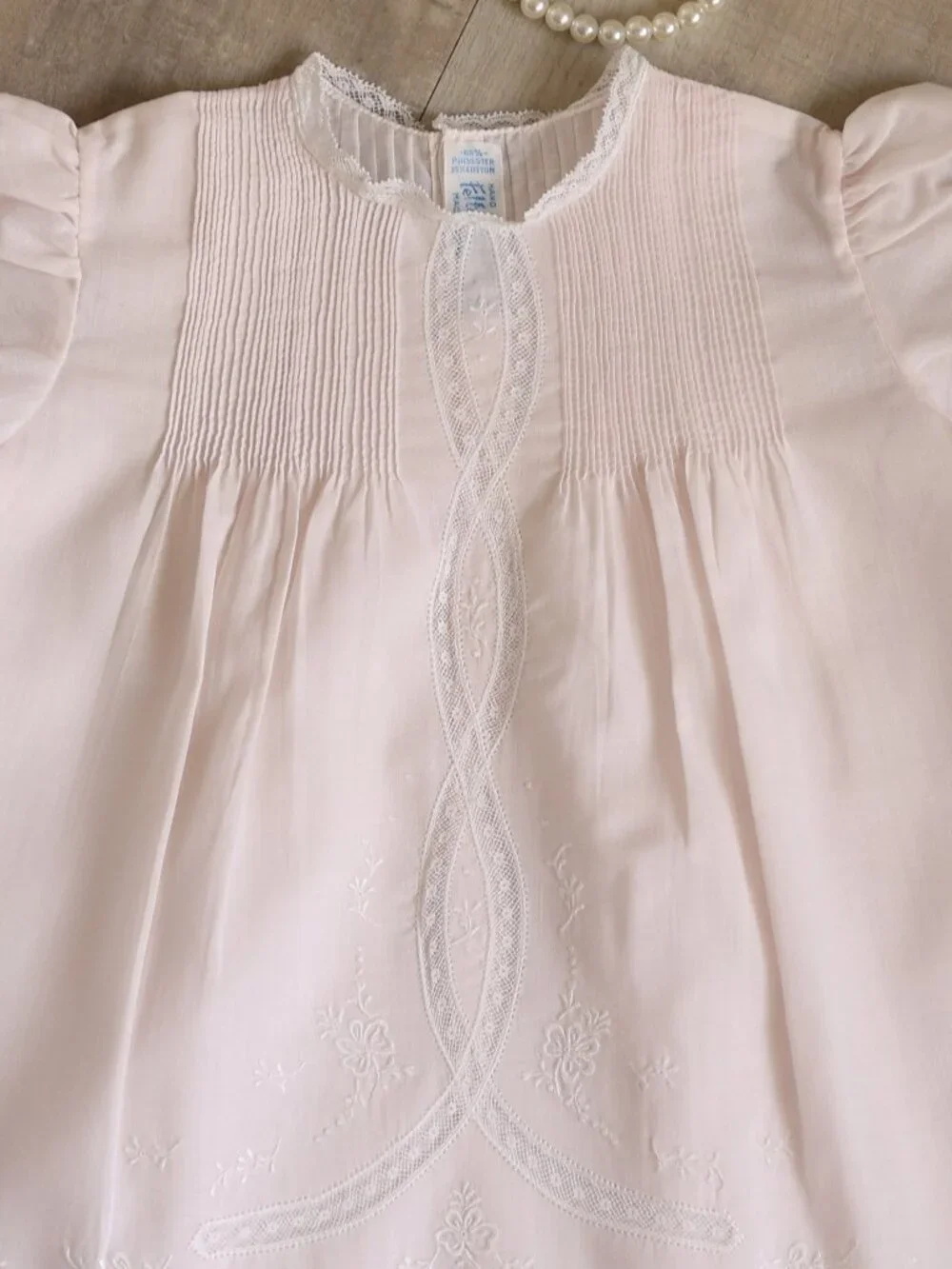 Pink Vintage Heirloom Slip Dress Feltman Brothers Rare Design Fits Size 6 Months